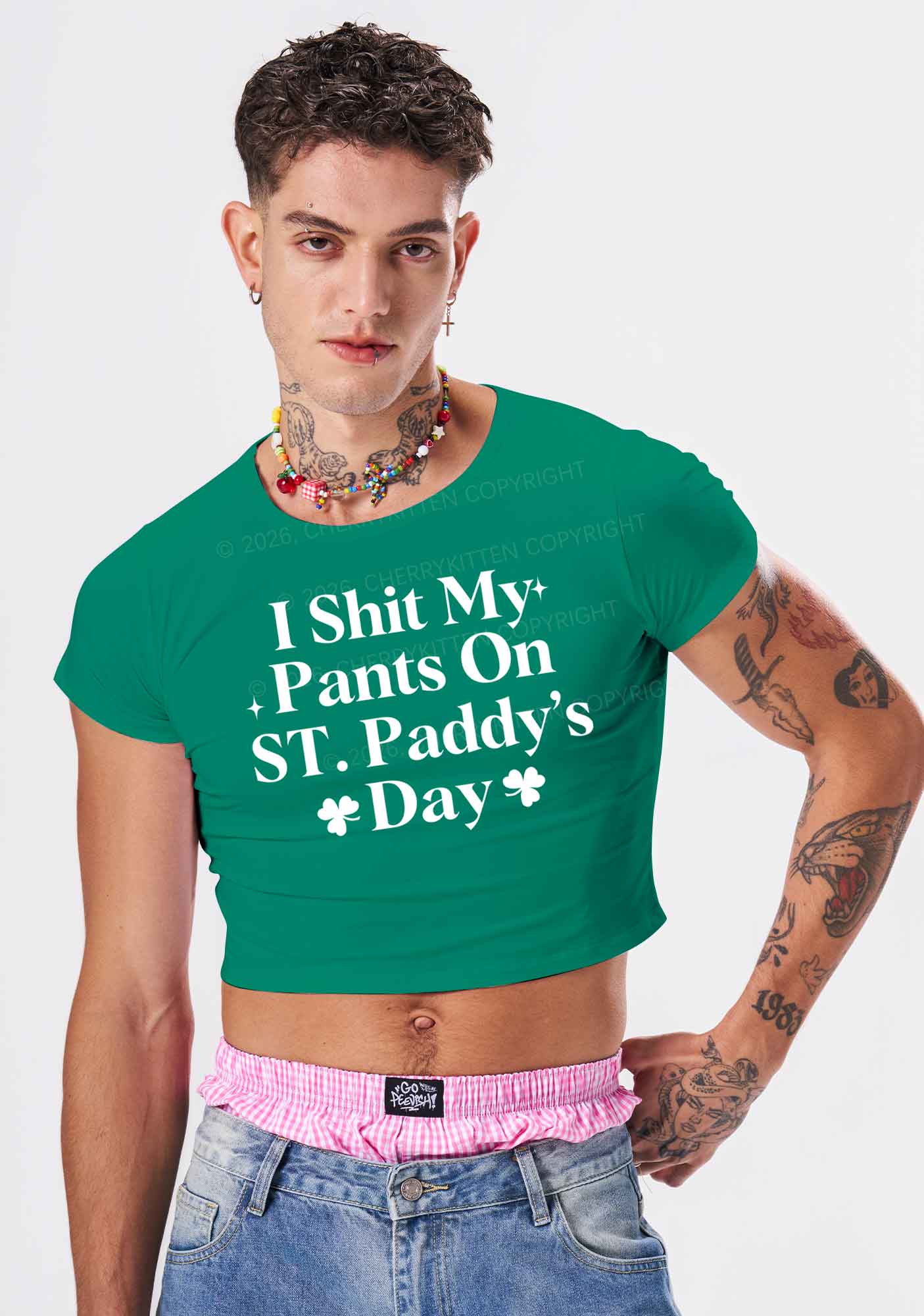 I Shxt My Pants St Patricks Y2K Baby Tee Cherrykitten