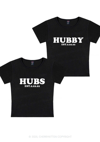 Hubs Hubby Y2K Valentine's Day Baby Tee Cherrykitten