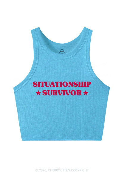 Situationship Survivor Y2K Crop Tank Top Cherrykitten