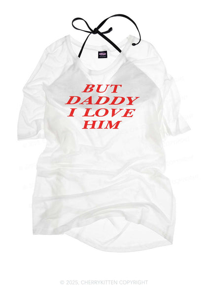 But Daddy I Love Him Pride Y2K Sheer Boyfriend Tee Cherrykitten