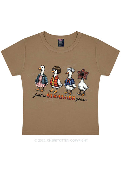 Just A Stranger Goose Y2K Baby Tee Cherrykitten