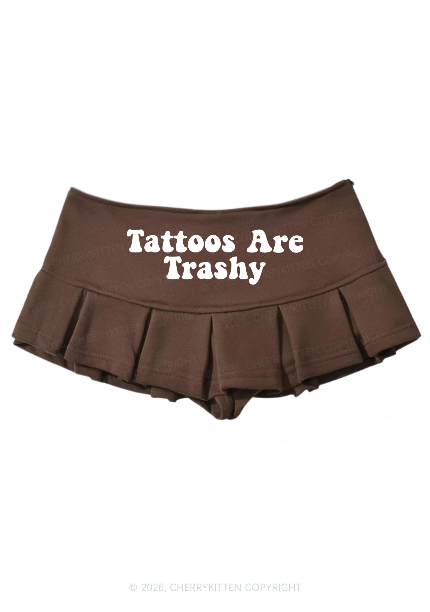 Tattoos Are Trashy Y2K Mini Pleated Skirts Cherrykitten