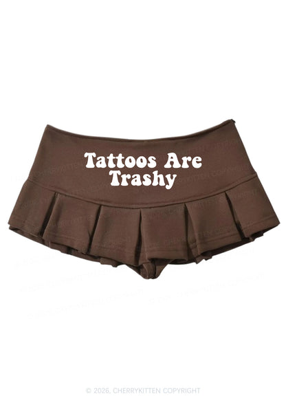 Tattoos Are Trashy Y2K Mini Pleated Skirts Cherrykitten