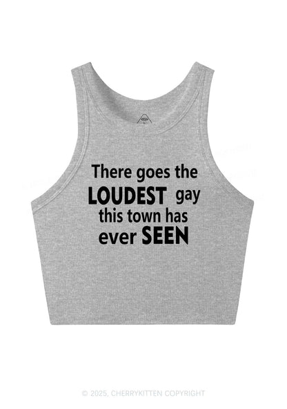 The Loudest Gay Y2K Crop Tank Top Cherrykitten