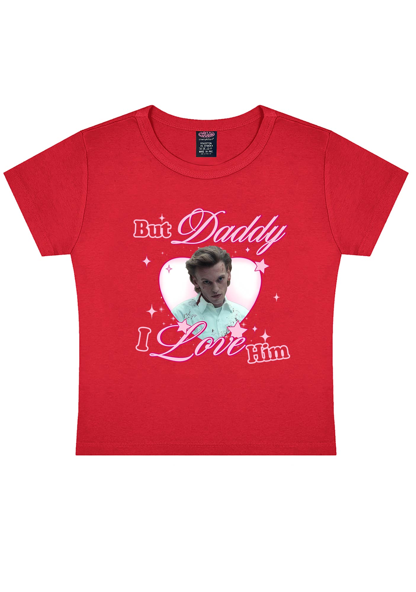 Daddy I Love Number One Y2K Baby Tee Cherrykitten