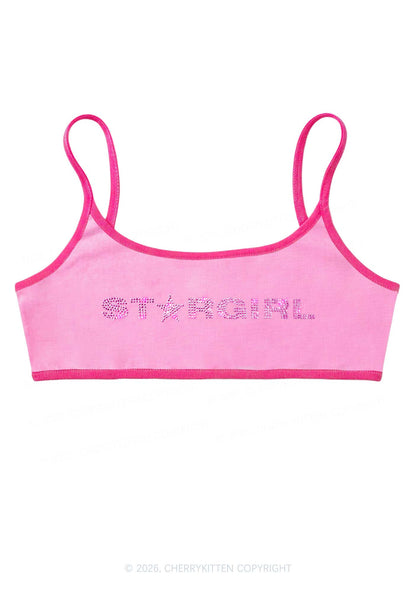 Rhinestone Stargirl Y2K Super Crop Cami Cherrykitten