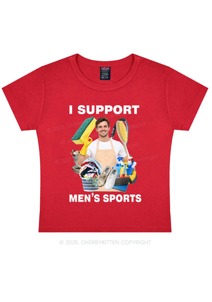I Support Mens Sports Y2K Baby Tee Cherrykitten