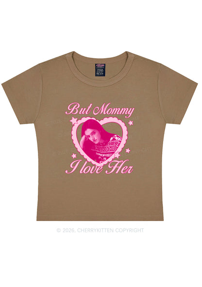 Custom But Mommy I Love Her Y2K Baby Tee Cherrykitten