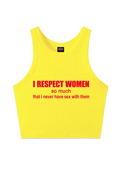I Respect Women Pride Y2K Crop Tank Top Cherrykitten