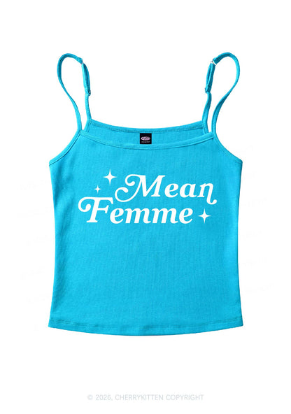 Mean Femme Pride Y2K Spaghetti Strap Cami Cherrykitten