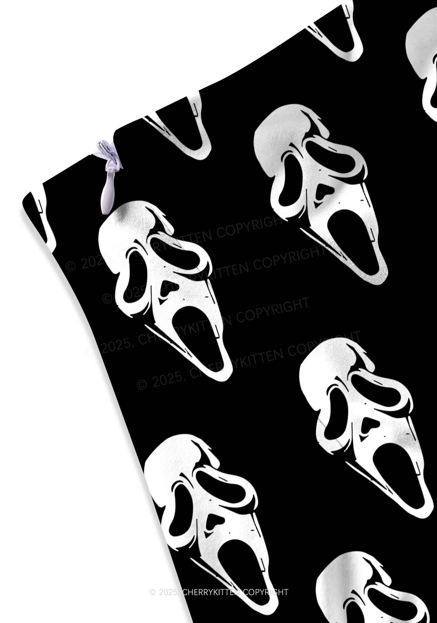 Halloween Spooky Ghost Y2K Print Mini Skirt Cherrykitten