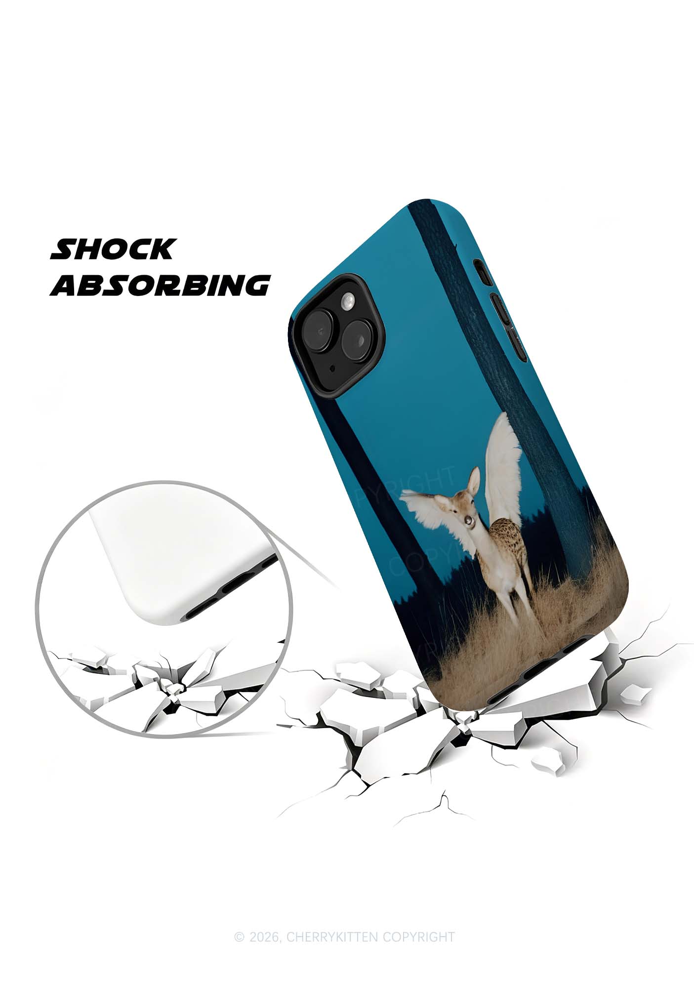 Winged Deer Y2K Phone Case Cherrykitten