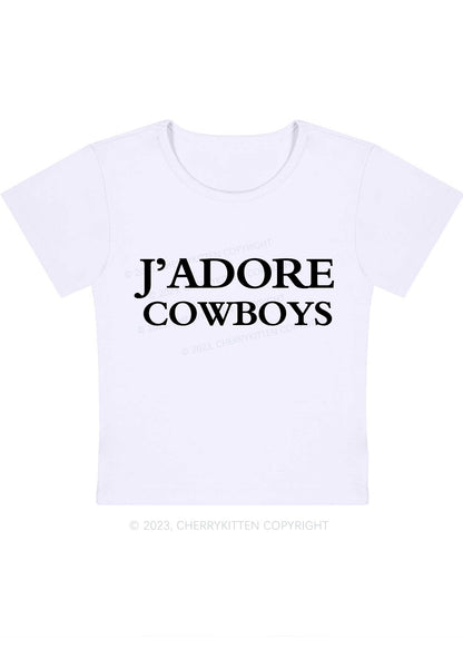 J'adore Cowboys Y2K Baby Tee Cherrykitten