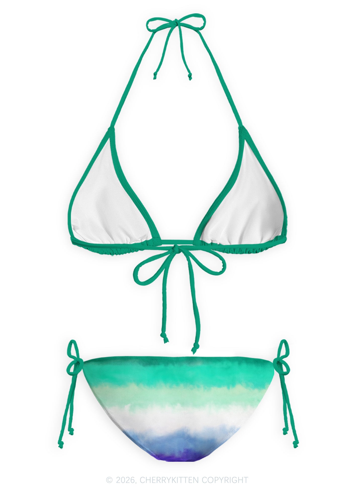 Gay Flag Pride Y2K Print Bikini Set Cherrykitten