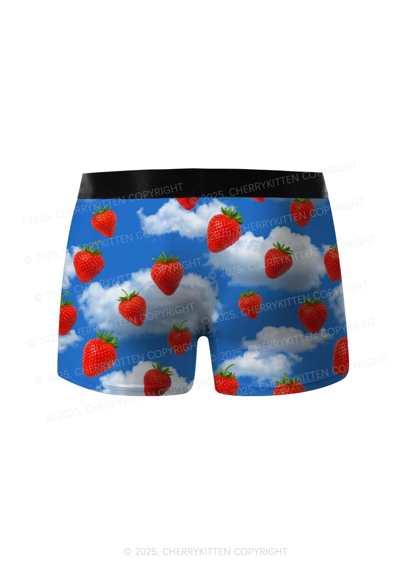 Strawberry Clouds Y2K Print Men Boxer Briefs Cherrykitten
