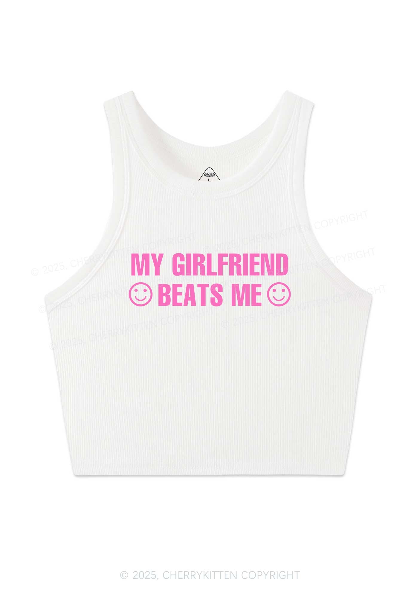 My Girlfriend Beats Me Y2K Crop Tank Top Cherrykitten