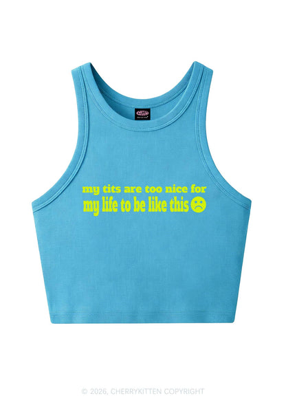 My Txts Are Too Nice Y2K Crop Tank Top Cherrykitten