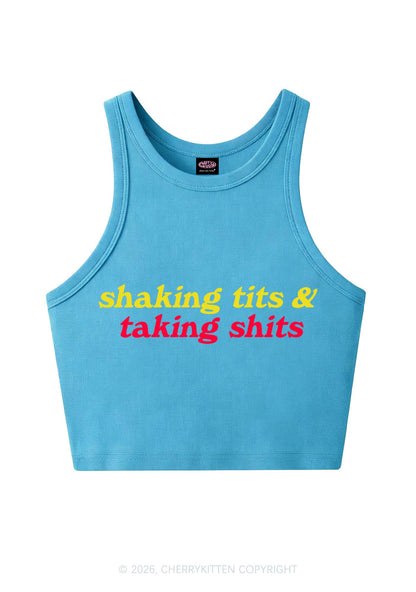 Shaking Txts Taking Shxts Y2K Crop Tank Top Cherrykitten