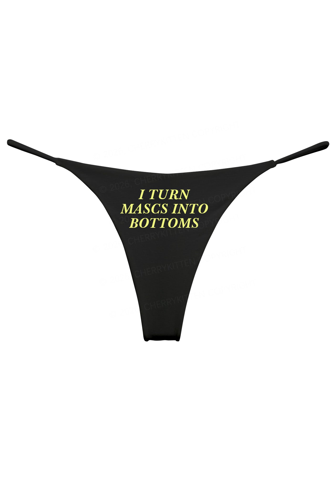 I Turn Mascs Into Bottoms Pride Y2K Bikini String Thong Cherrykitten