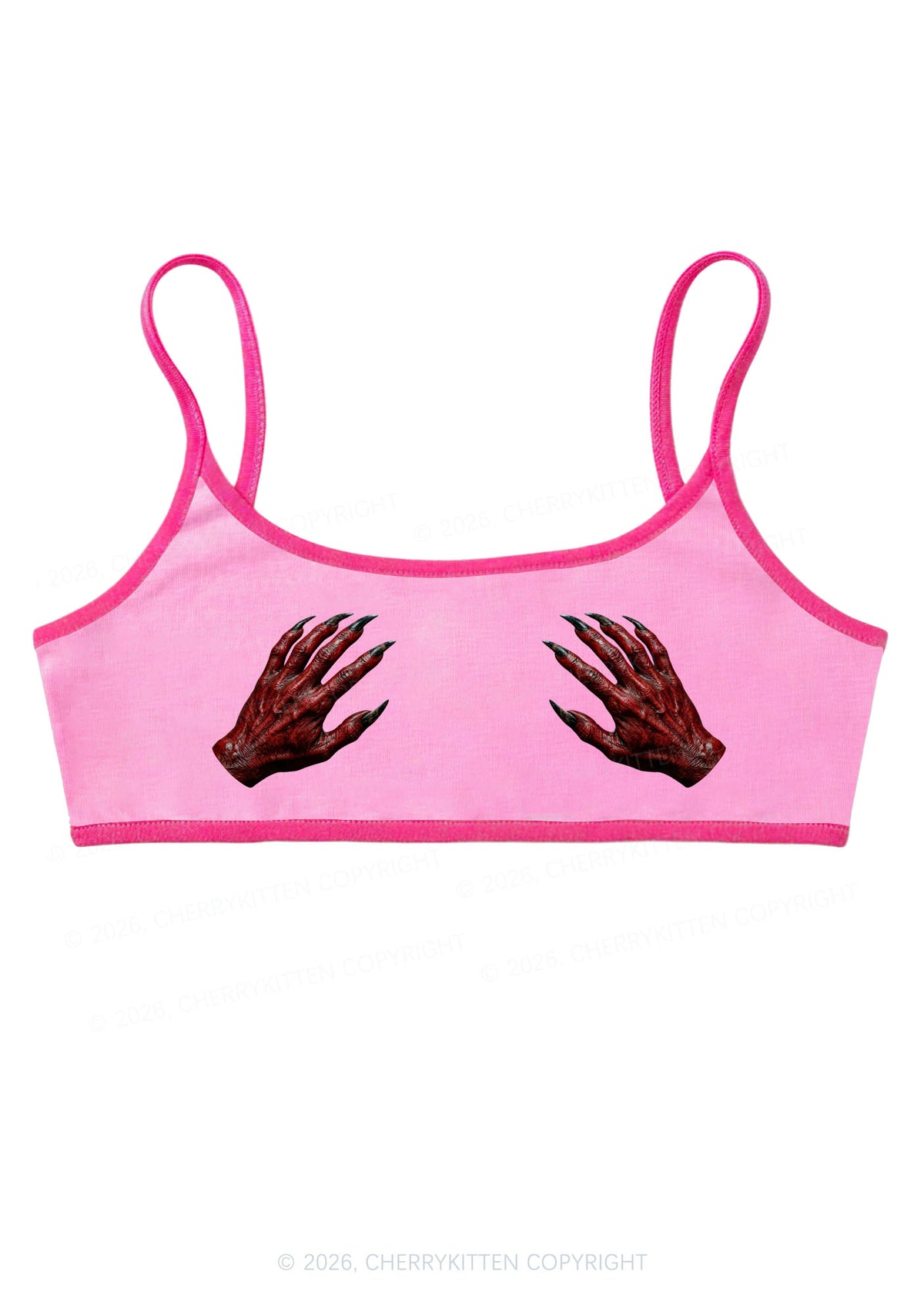Satan Hands Y2K Super Crop Cami Cherrykitten