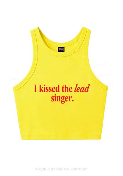 I Kissed The Lead Singer Y2K Crop Tank Top Cherrykitten