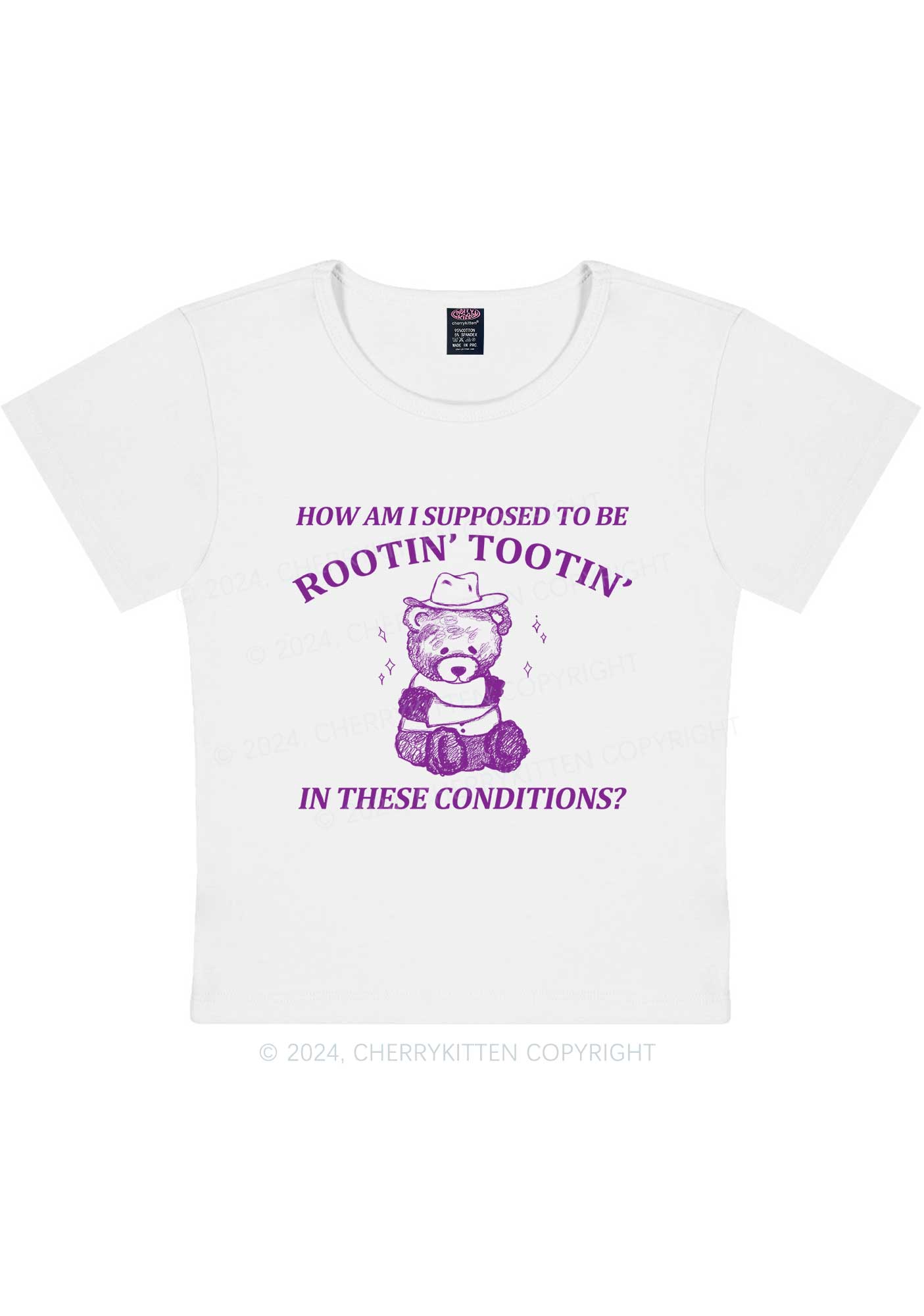 I Supposed To Be Rootin' Tootin' Y2K Baby Tee