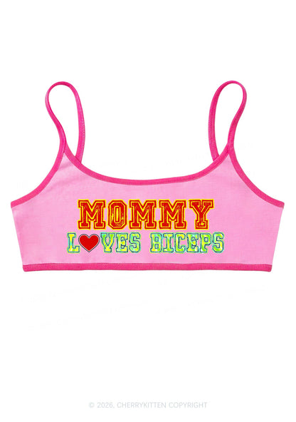 Mommy Loves Biceps Y2K Super Crop Cami Cherrykitten