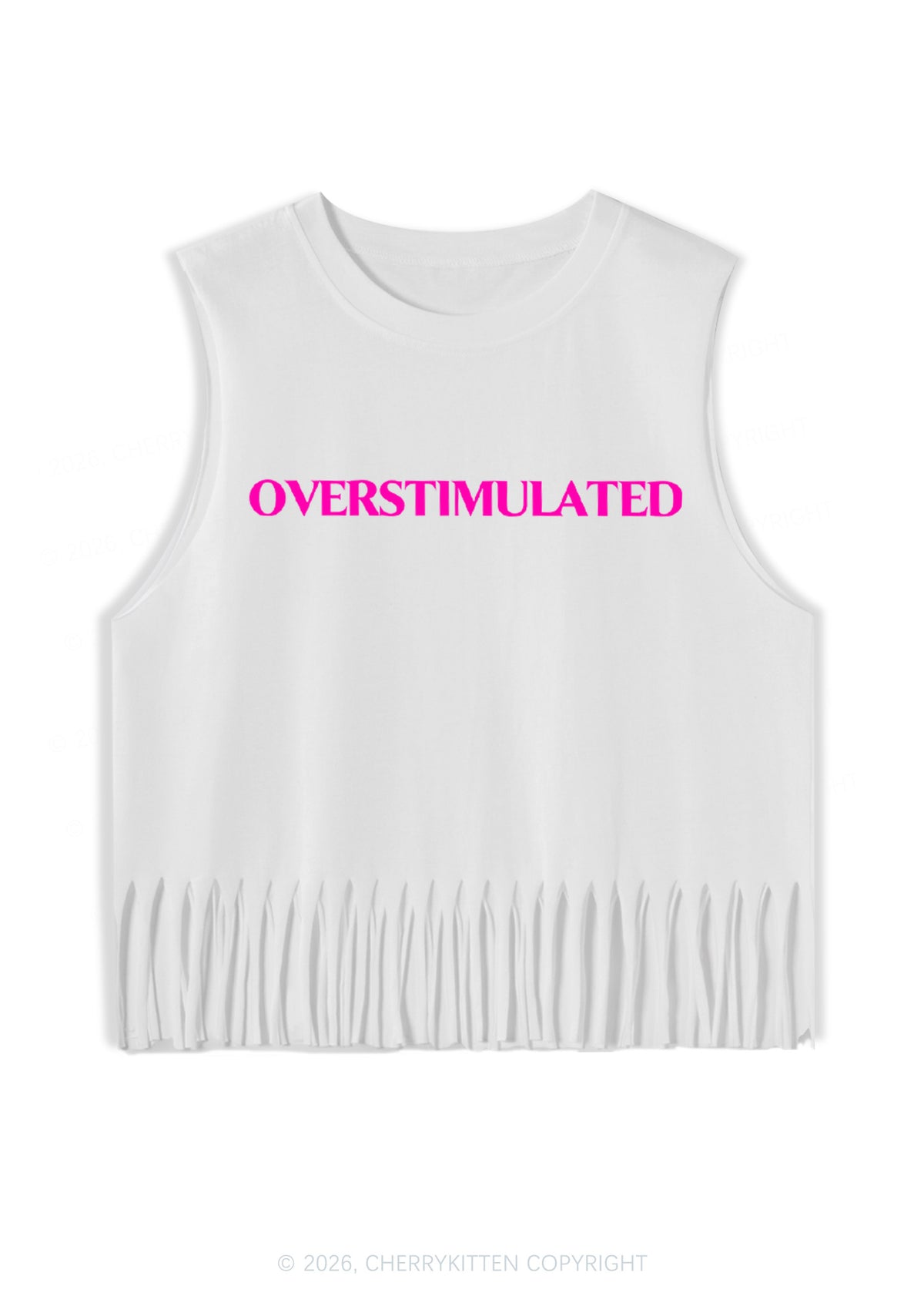 Overstimulated Y2K Fringe Tank Top Cherrykitten