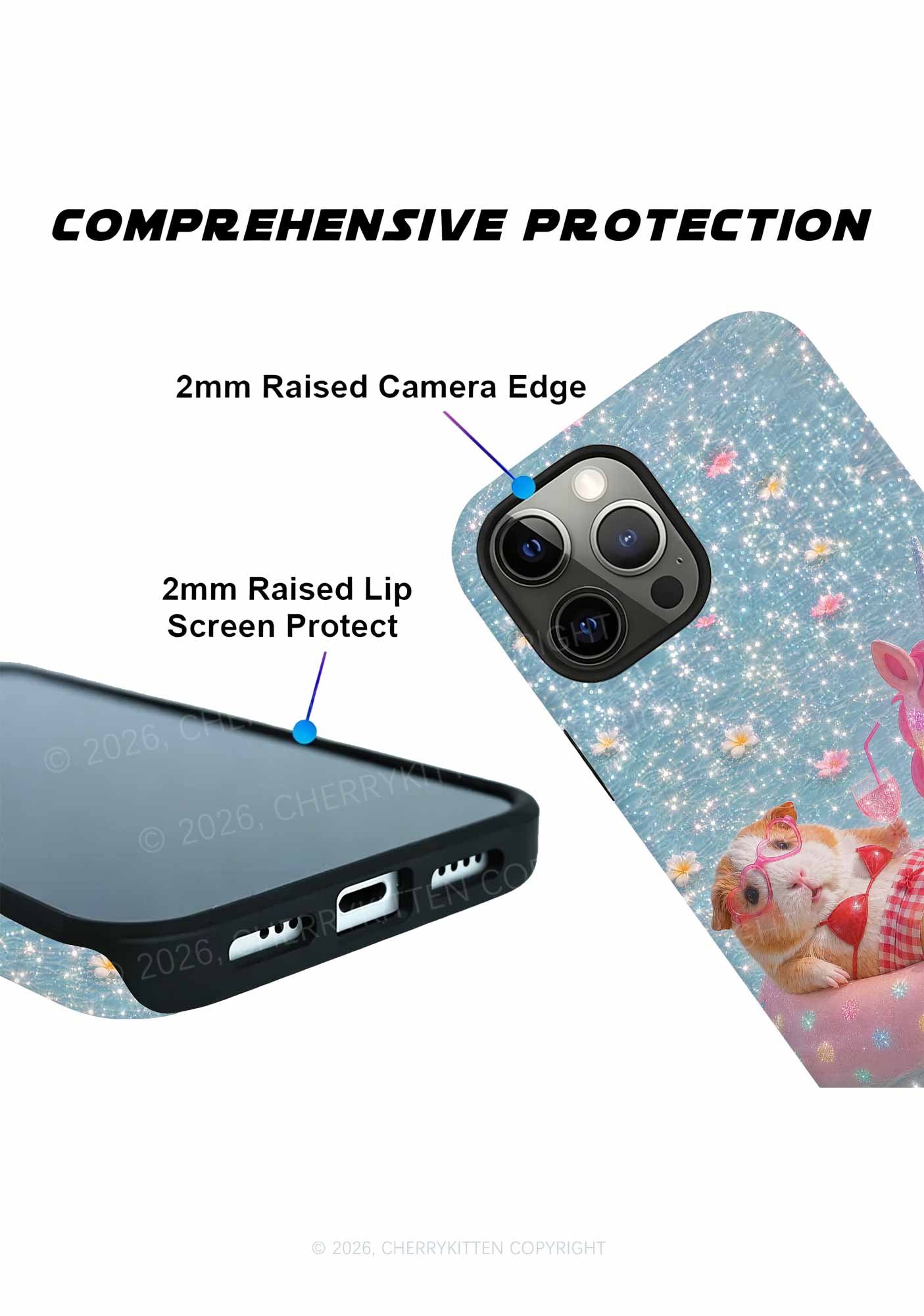 Guinea Pig On Unicorn Y2K Phone Case Cherrykitten