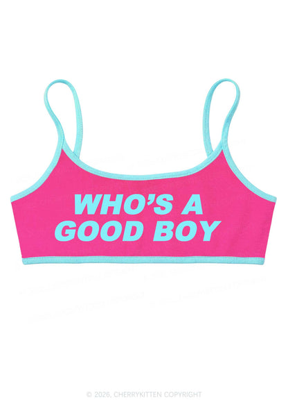 Whos A Good Boy Y2K Super Crop Cami Cherrykitten
