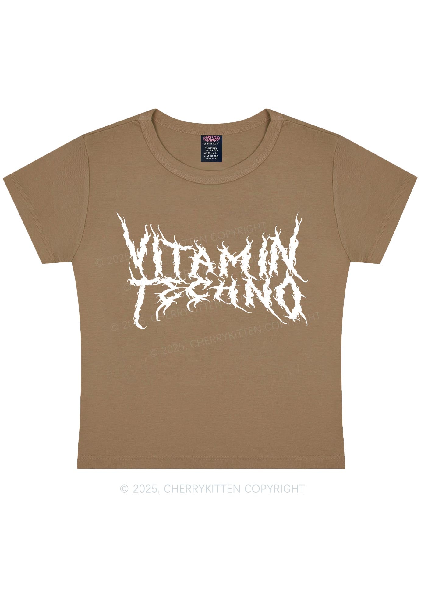Vitamin Techno Y2K Baby Tee Cherrykitten