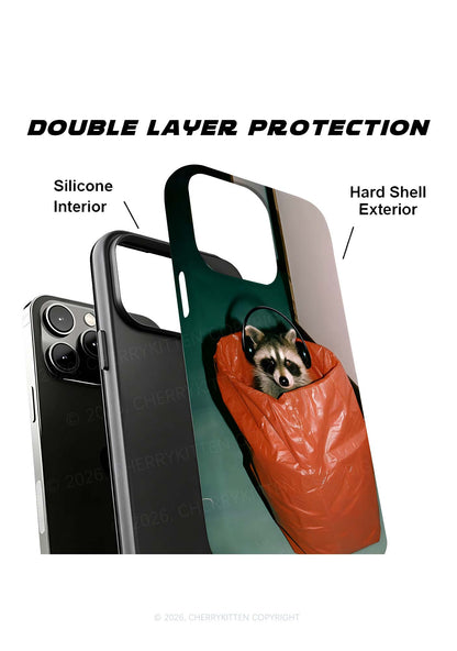 Raccoon With Headphones Y2K Phone Case Cherrykitten
