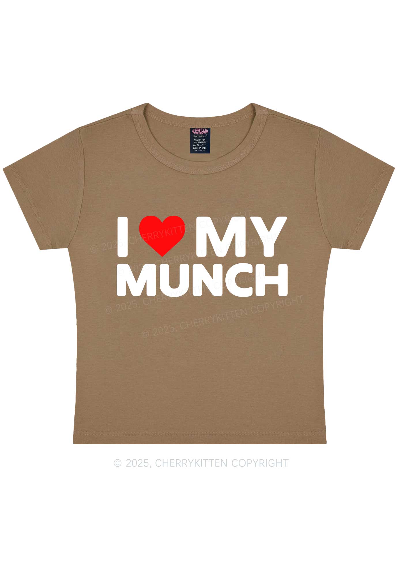 I Love My Munch Y2K Baby Tee Cherrykitten