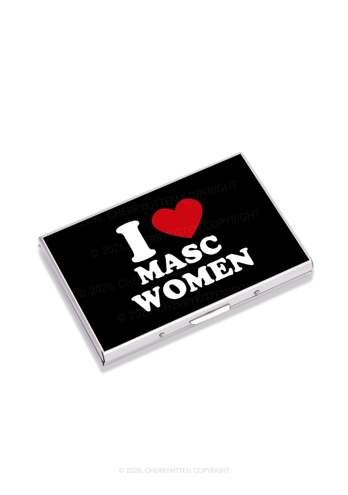 I Love Masc Women Pride Y2K Mirror Cigarette Case Cherrykitten