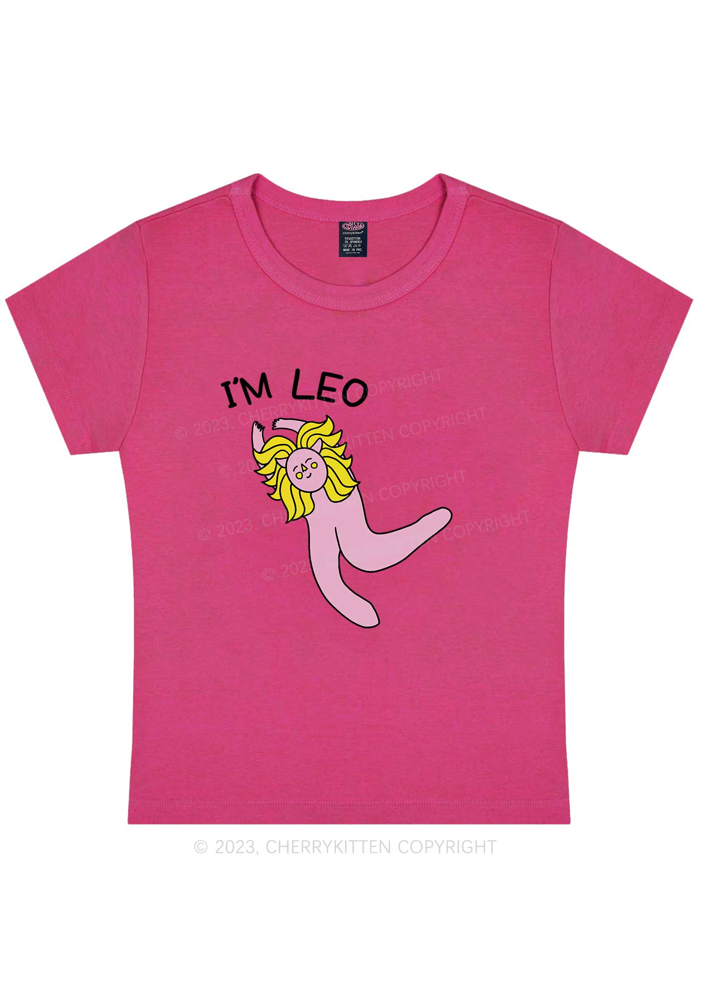 Curvy I'm Leo Y2K Baby Tee Cherrykitten