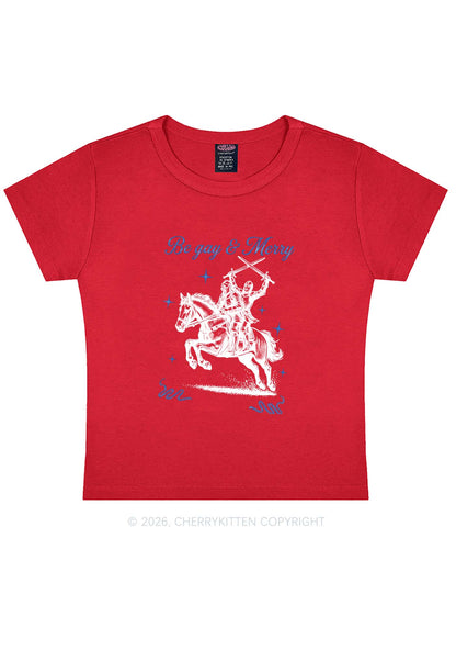 Be Gay Merry Pride Y2K Baby Tee Cherrykitten