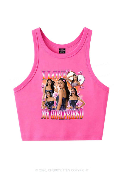 Custom I Love My Lesbian GF Pride Y2K Crop Tank Top Cherrykitten
