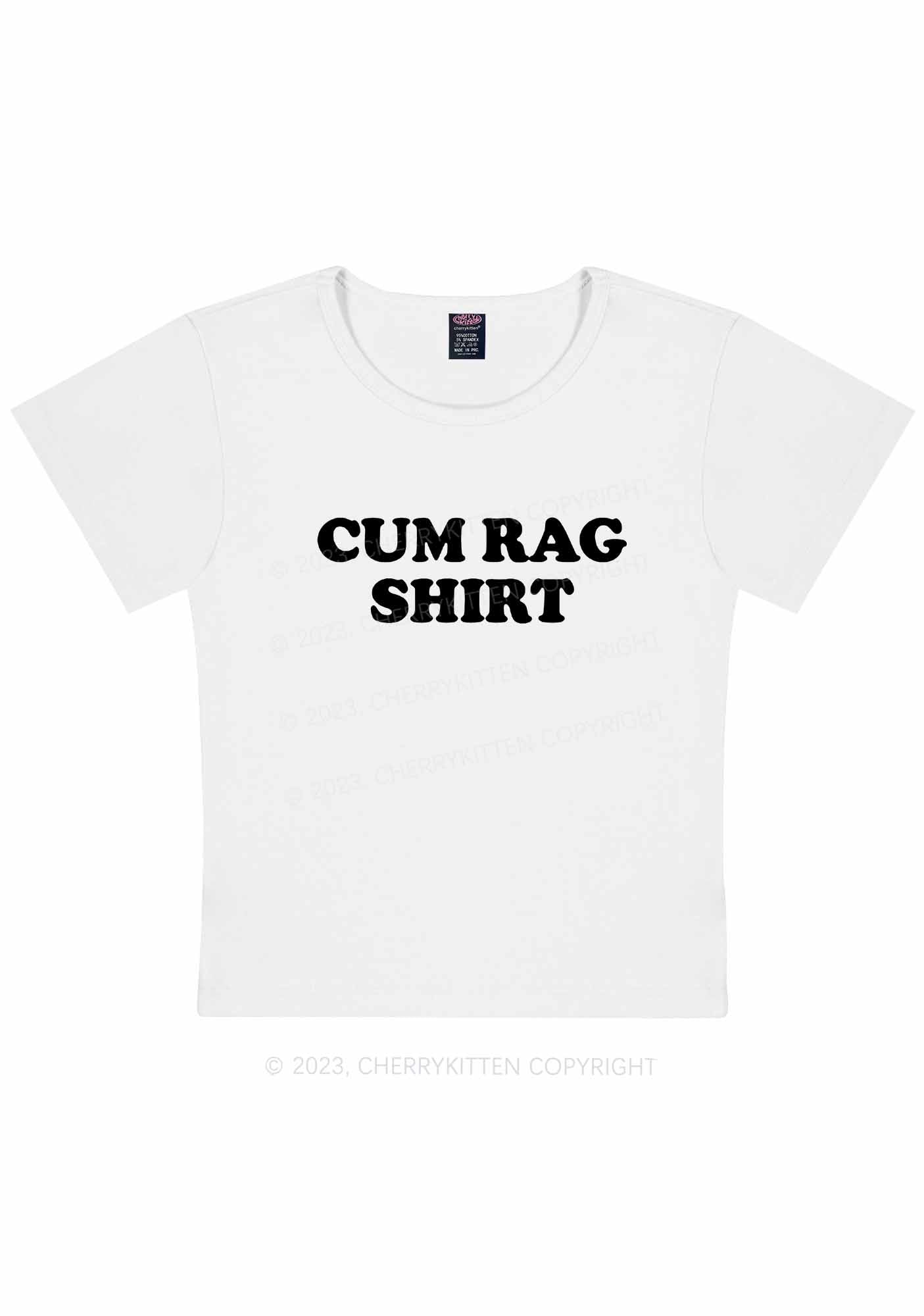 Curvy Rag Shirt Y2K Baby Tee Cherrykitten