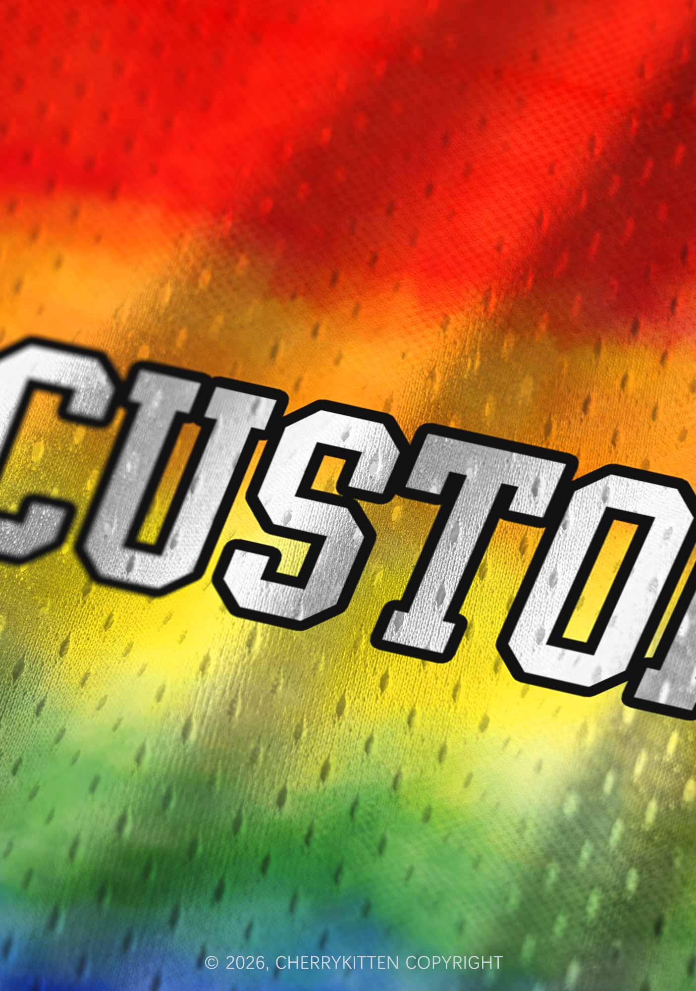Custom Rainbow Flag Pride Y2K Sport Jersey Tank Cherrykitten