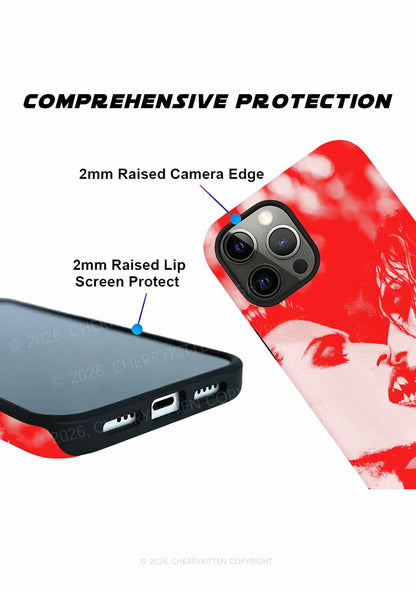 Halloween Red Pixels Vampire Couple Y2K Phone Case Cherrykitten
