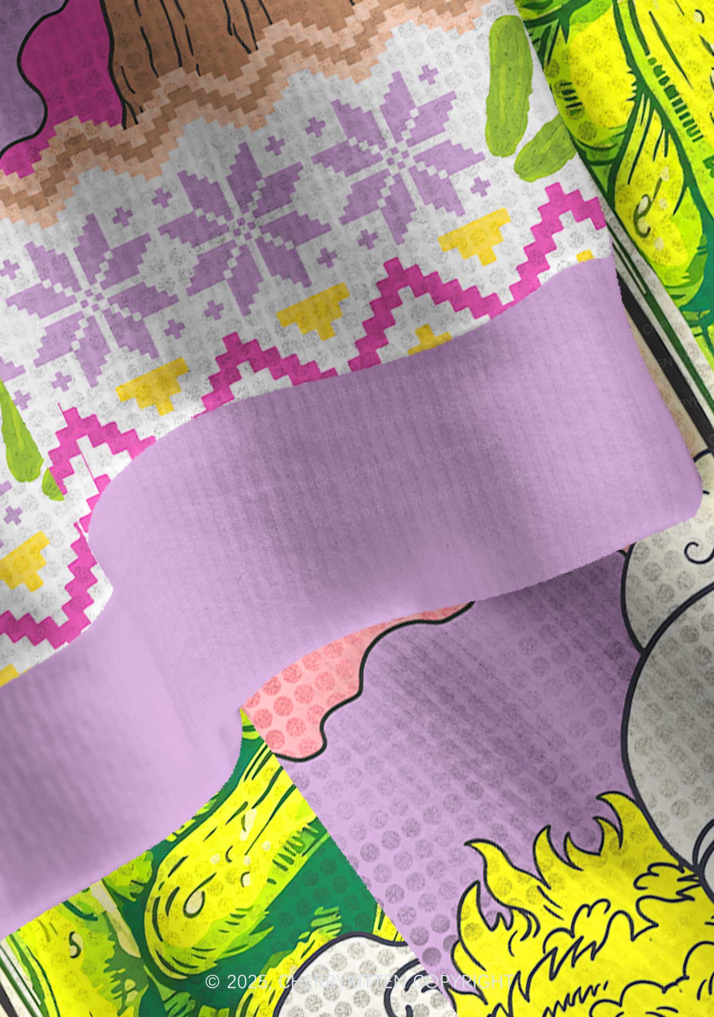 The Pickle Y2K Christmas Cardigan Knit Sweatshirt Cherrykitten