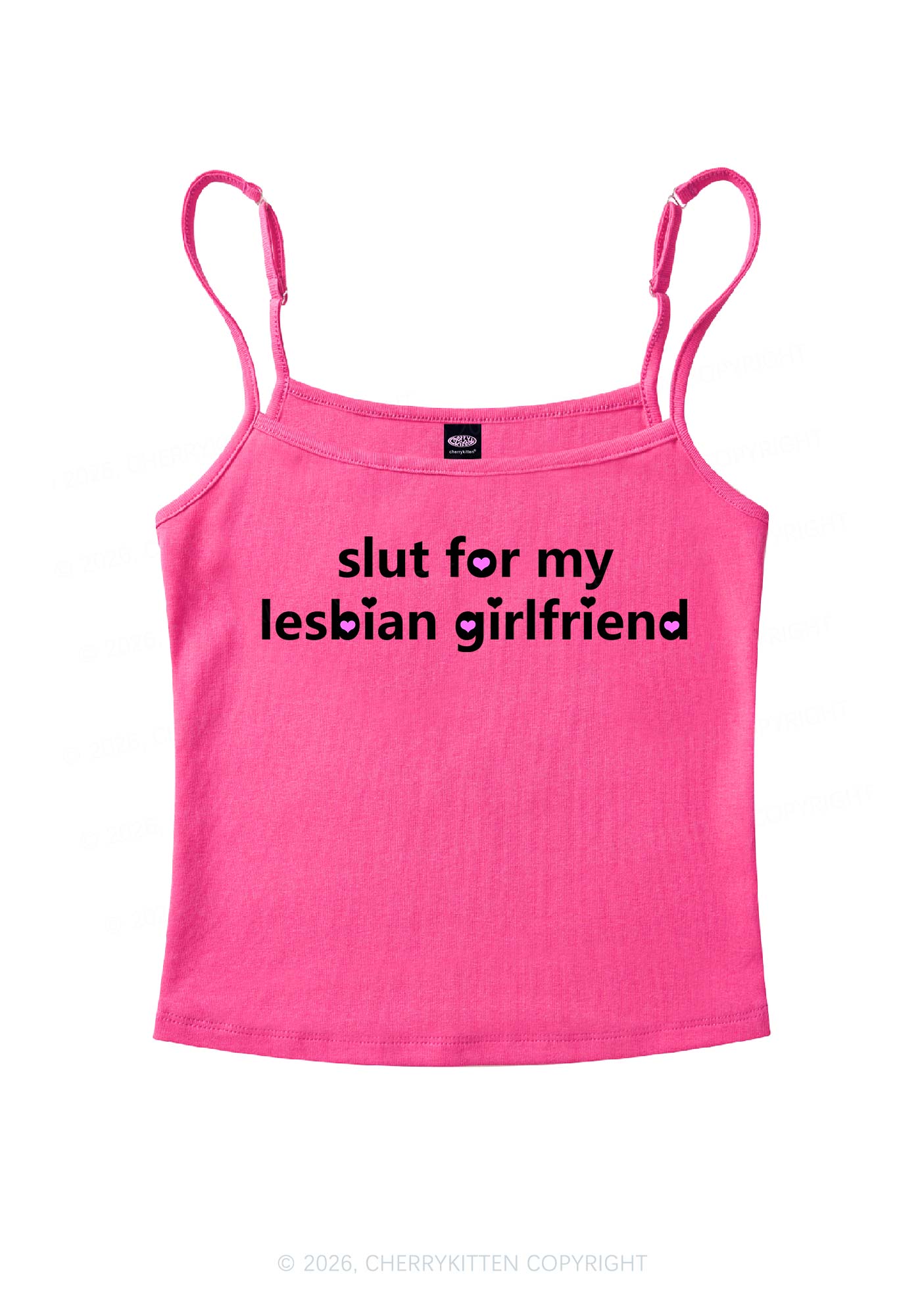 Slxt For My Lesbian GF Pride Y2K Spaghetti Strap Cami Cherrykitten