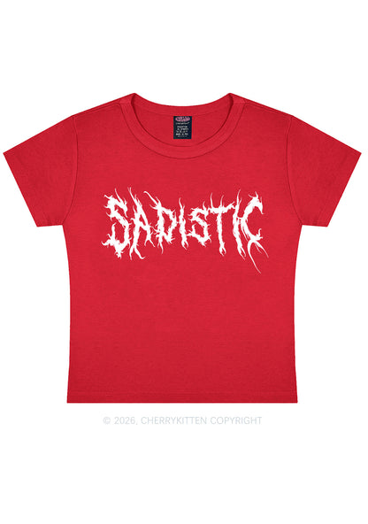 Sapistic Skull Y2K Baby Tee Cherrykitten