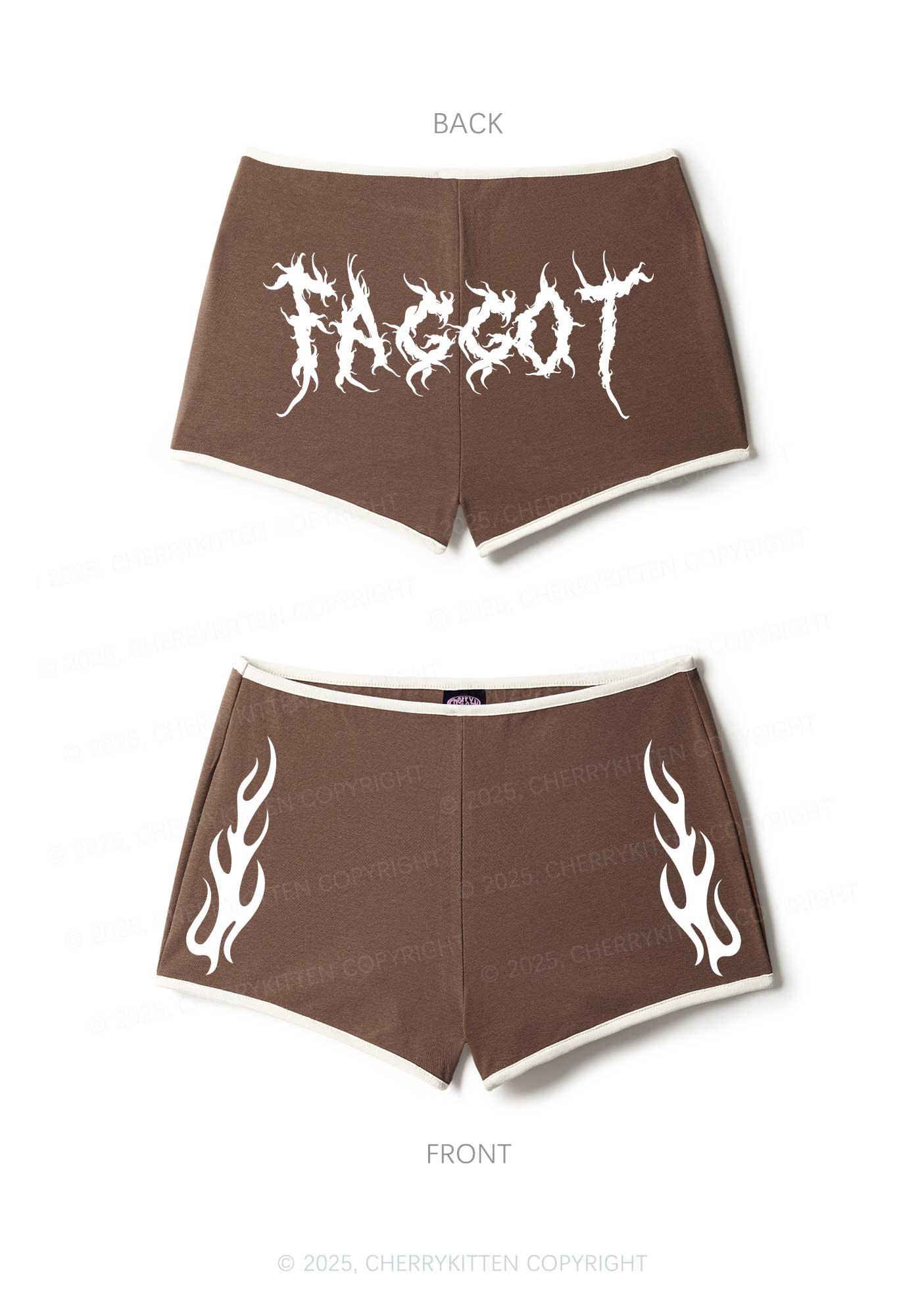 Punk Faggot Pride Y2K Booty Shorts Cherrykitten