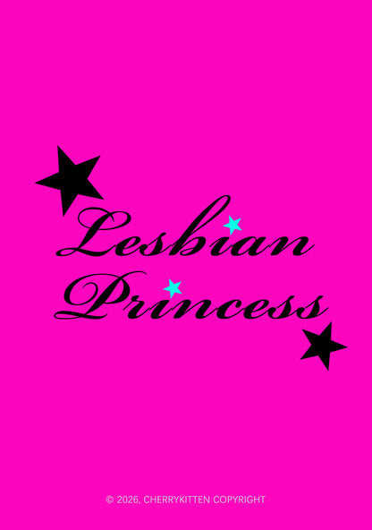 Hot Pink Lesbian Princess Pride 1Pc Y2K Pin Badge Cherrykitten