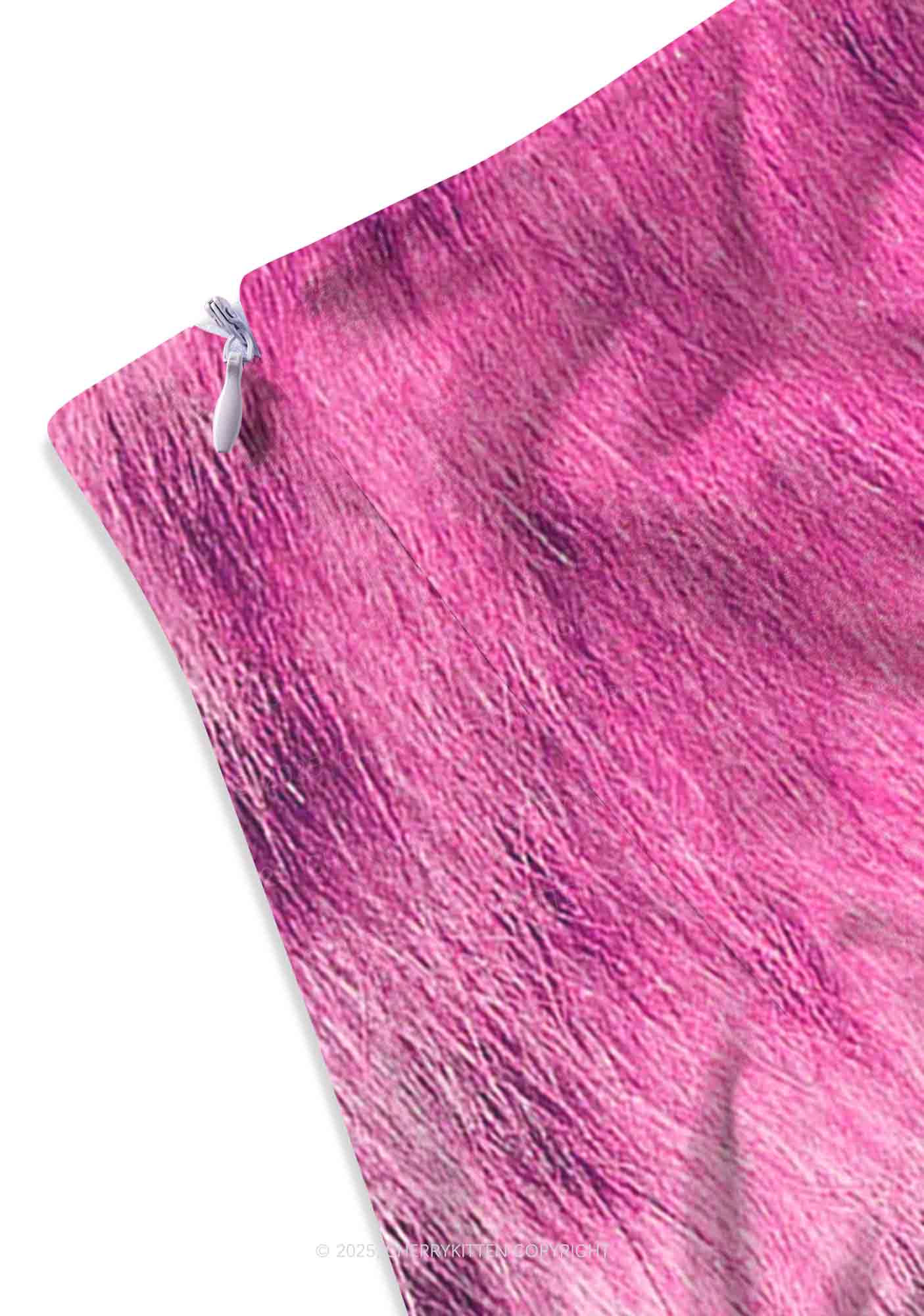 Pink Tiger Stripe Custom Text Y2K Print Mini Skirt Cherrykitten