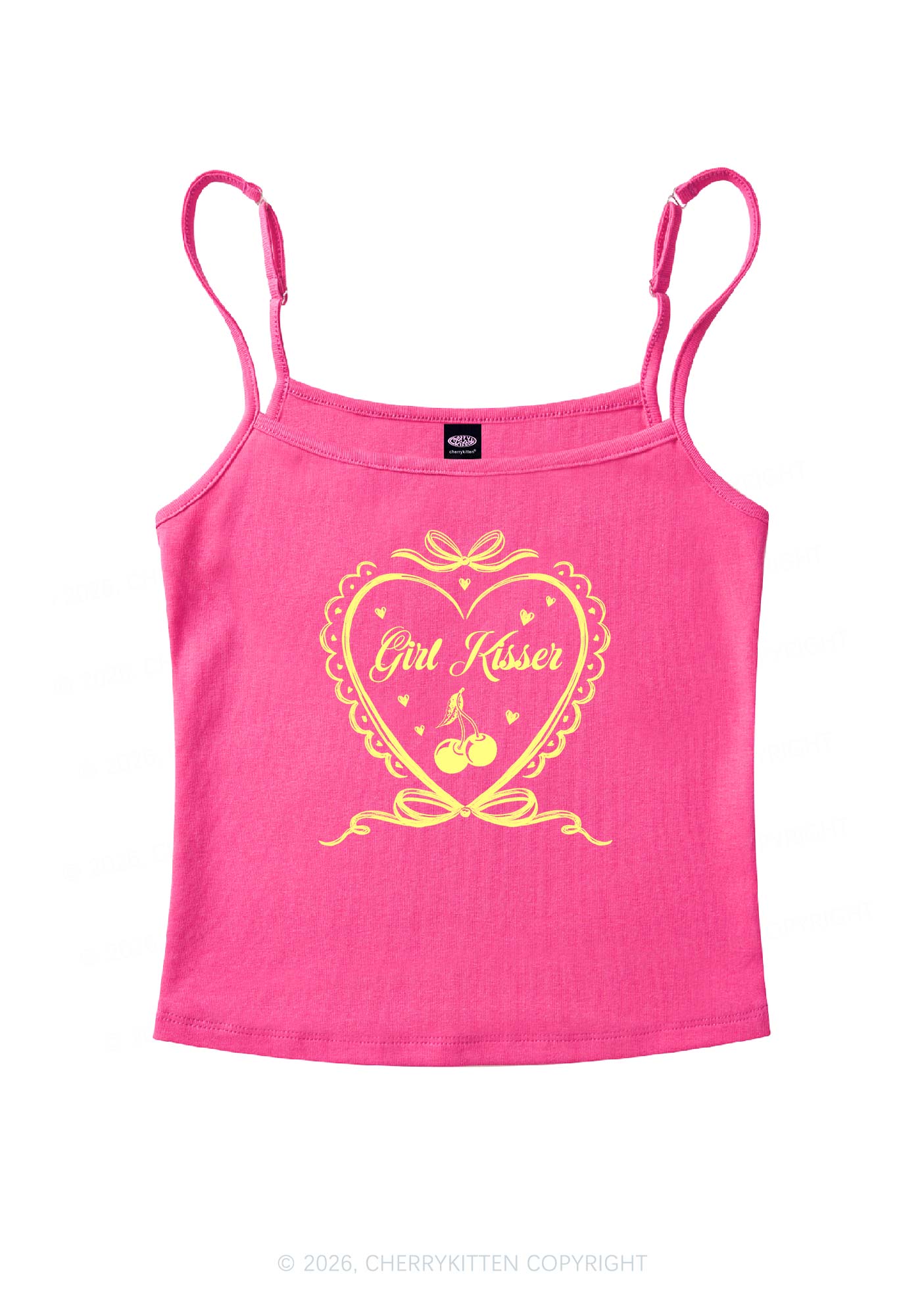 Girl Kisser Pride Y2K Spaghetti Strap Cami Cherrykitten