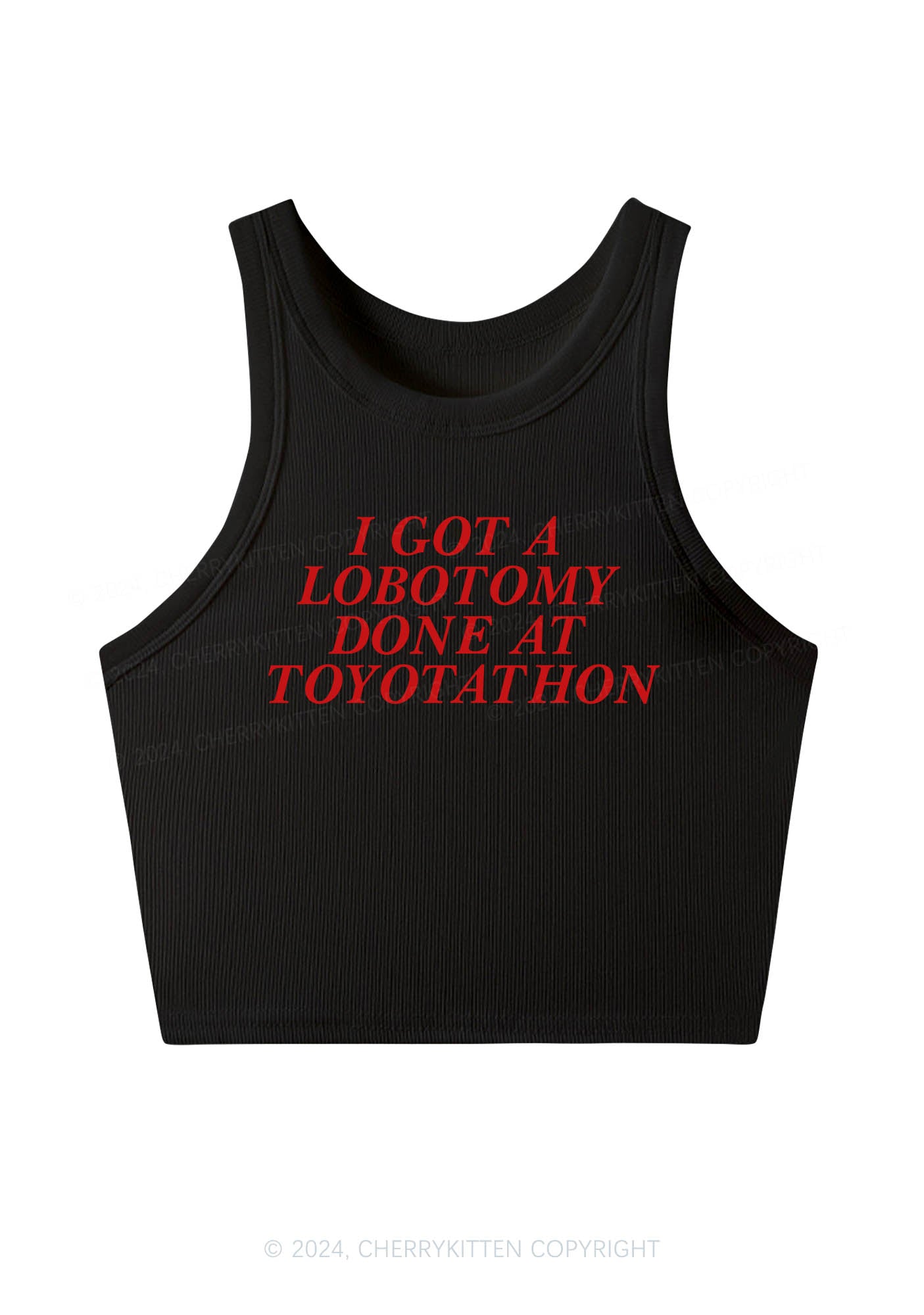 Lobotomy At Toyotathon Y2K Crop Tank Top Cherrykitten