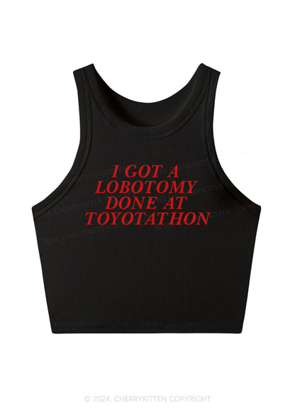 Lobotomy At Toyotathon Y2K Crop Tank Top Cherrykitten