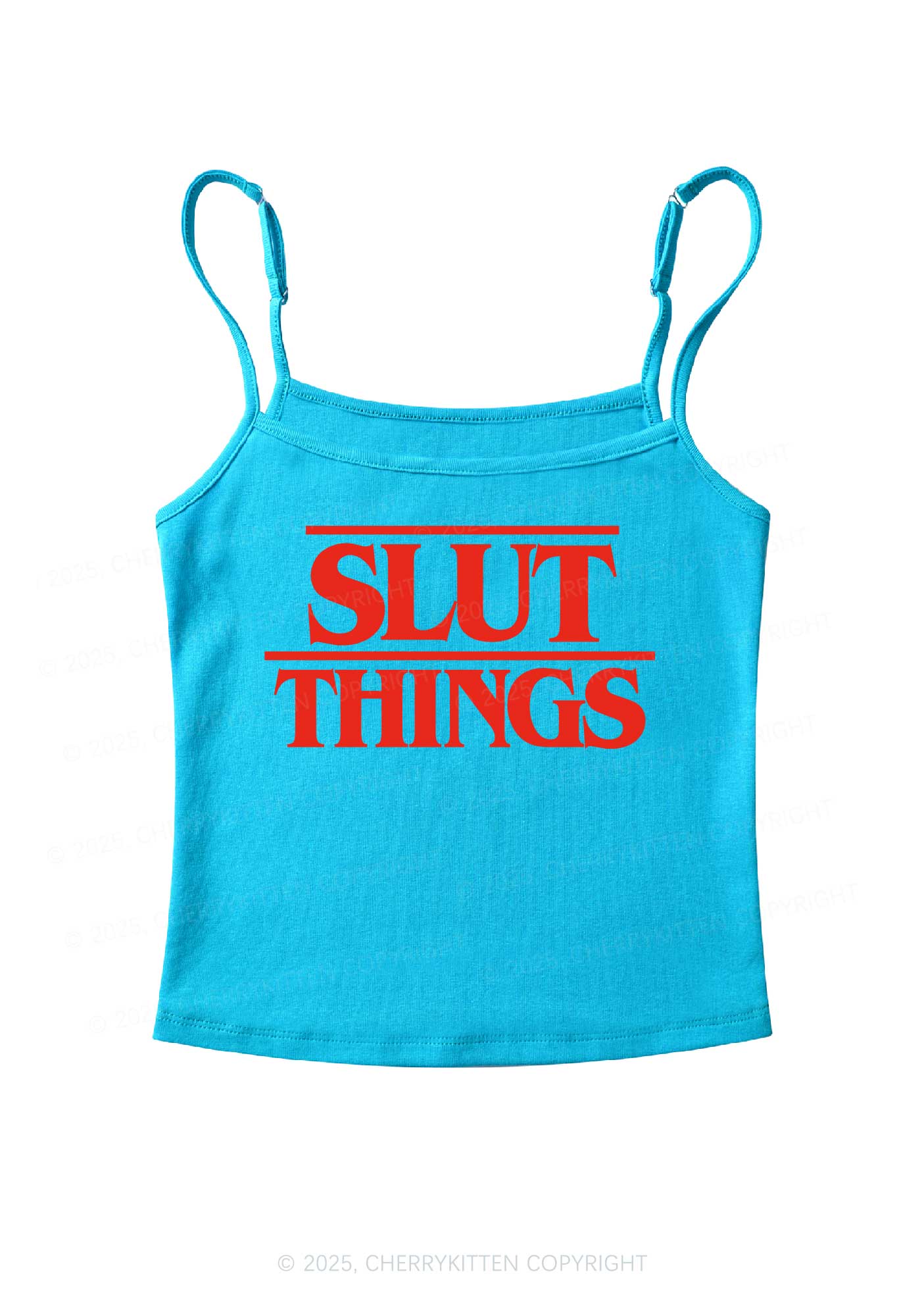 Red Slxt Things Y2K Spaghetti Strap Cami Cherrykitten